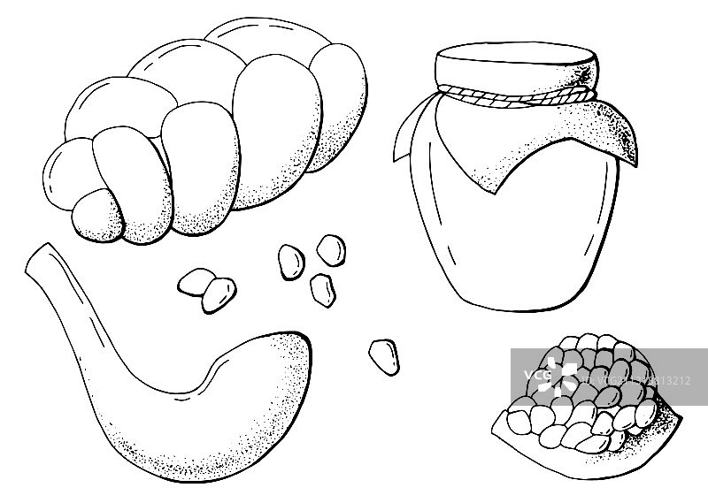 犹太新年套装产品图片素材