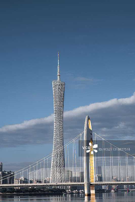 广州塔与猎德大桥图片素材