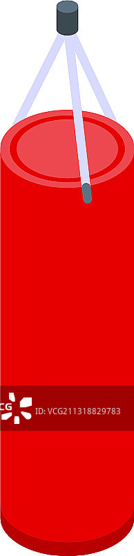 家庭训练沙袋图标2.5D风格图片素材