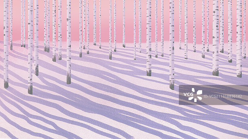 文艺风二十四节气风景小寒 横版质感肌理图片素材