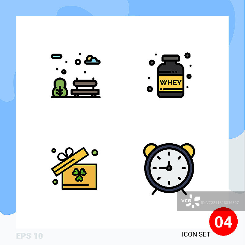 现代集4填充线平色象形文字图片素材