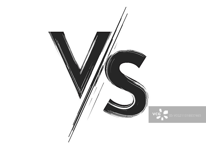 VS复古图标黑色字母图片素材