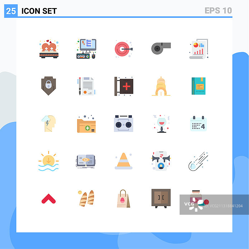 扁平风格彩色通用图标包：酒吧图片素材