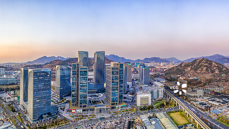 青岛融媒体国际创新园航拍全景图图片素材