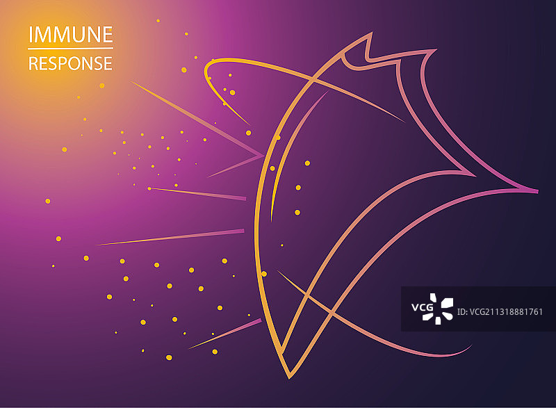 具有保护罩的免疫反应图片素材