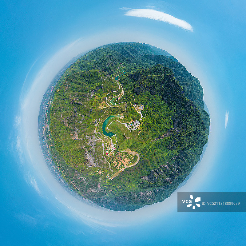 郑州市巩义青龙山360全景图片素材