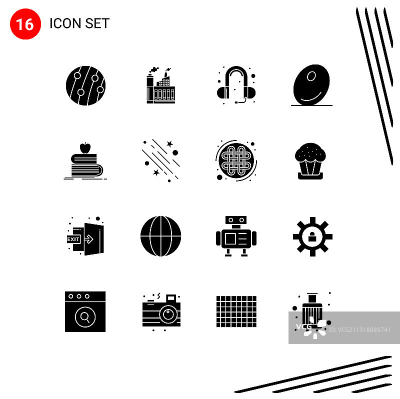 股票图标包16行符号和符号图片素材