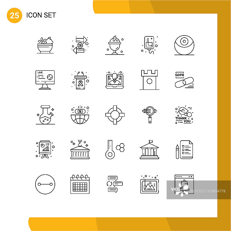 25个通用符号线条包：死亡IV图片素材