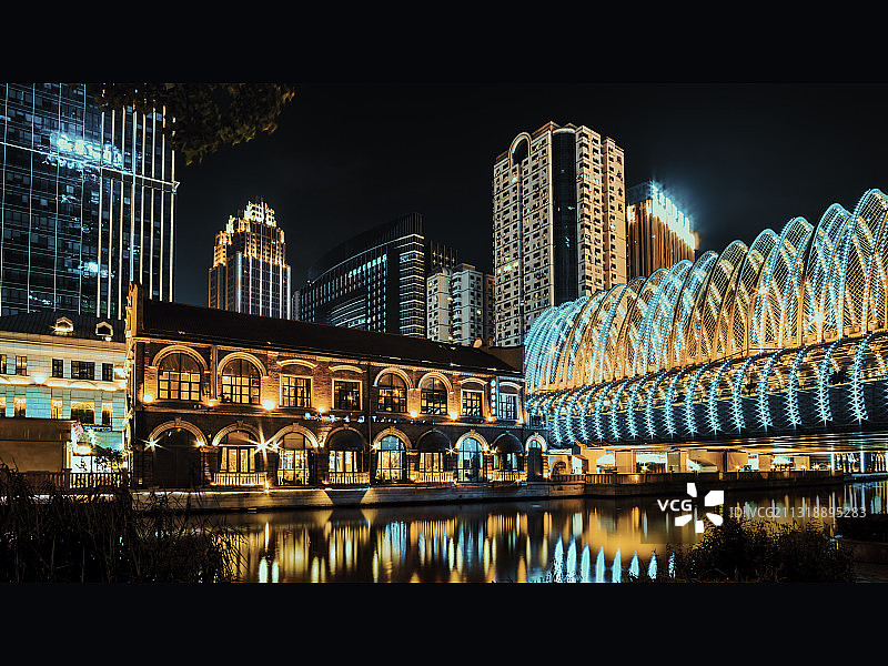 楚河汉街夜景图片素材