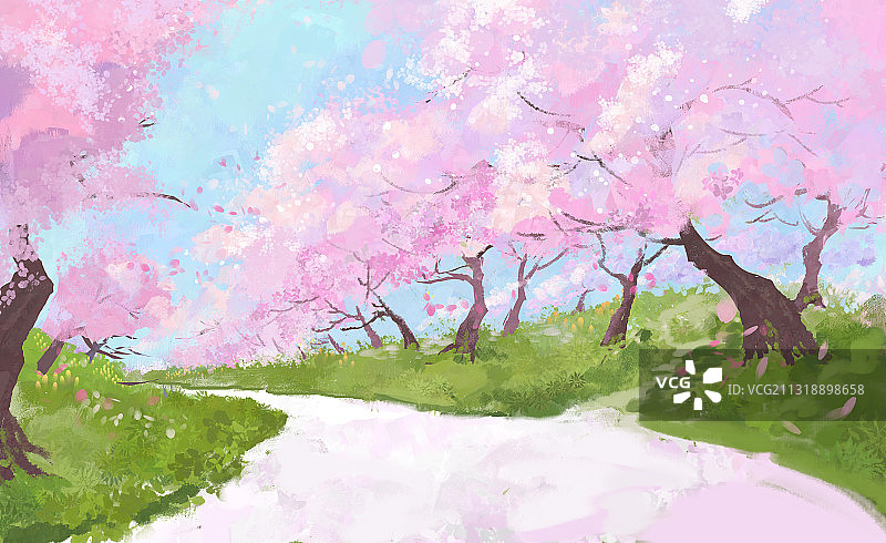 赏樱花图片素材