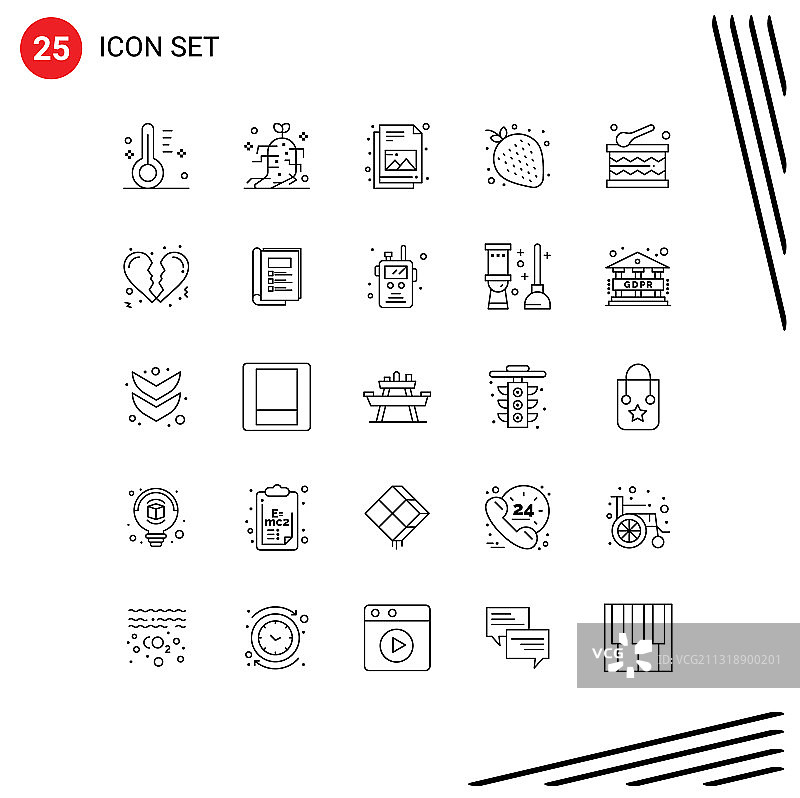 用户界面基础线条集（假日）图片素材