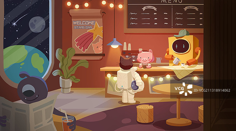外星餐厅图片素材
