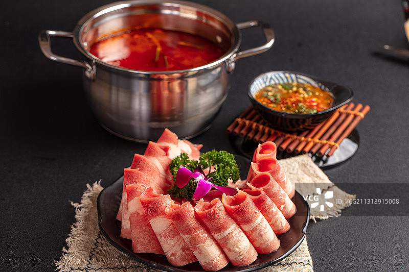 火锅菜肥牛卷图片素材