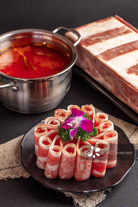 火锅菜肥牛肥羊肉卷图片素材