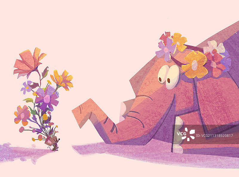 大象和老鼠图片素材