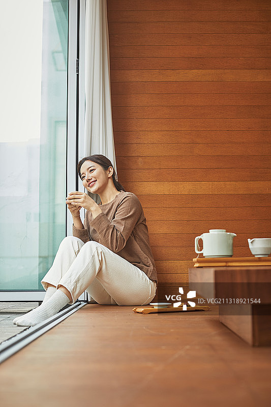 女人，单身生活，茶，茶道，自制饮品图片素材