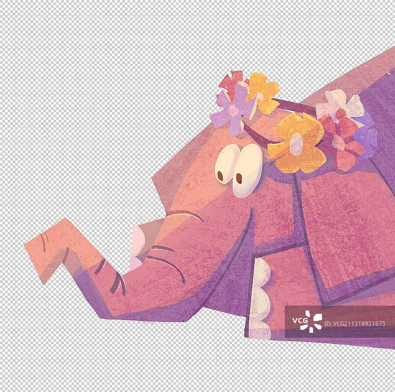 头戴花环的大象图片素材