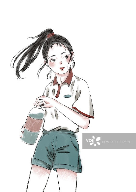 运动女孩图片素材