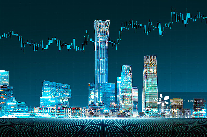 北京城市金融股市证券走势图片素材