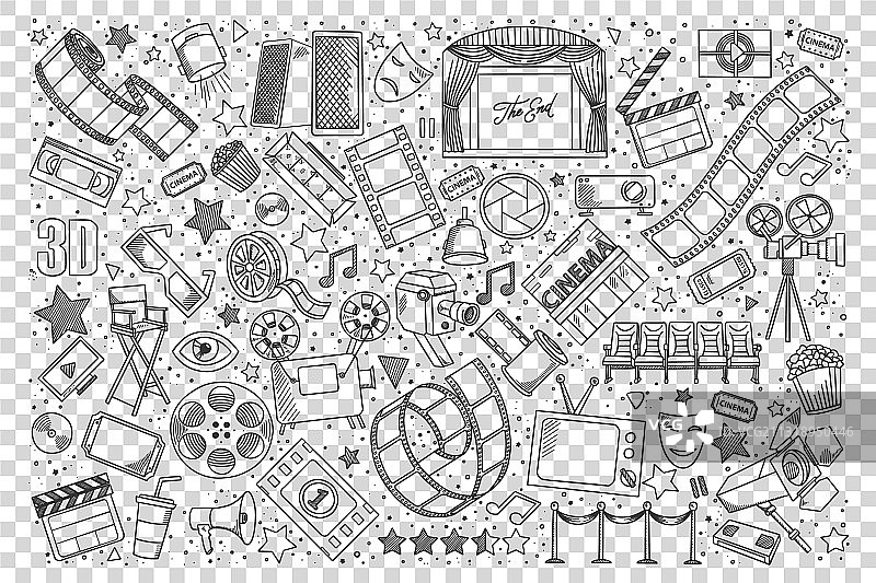 电影涂鸦合集图片素材