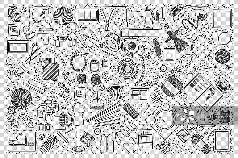 手工涂鸦图案合集图片素材