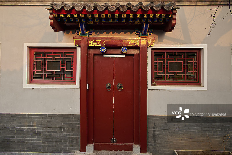 什刹海胡同民居大门图片素材