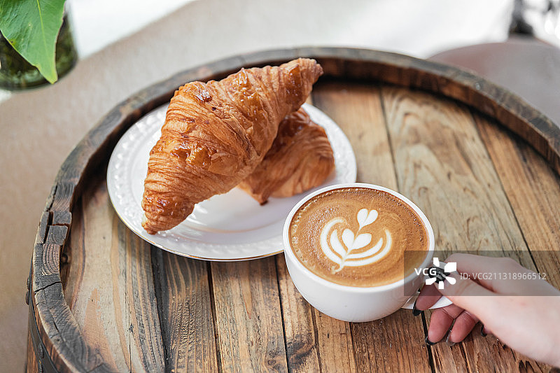 咖啡面包图片素材