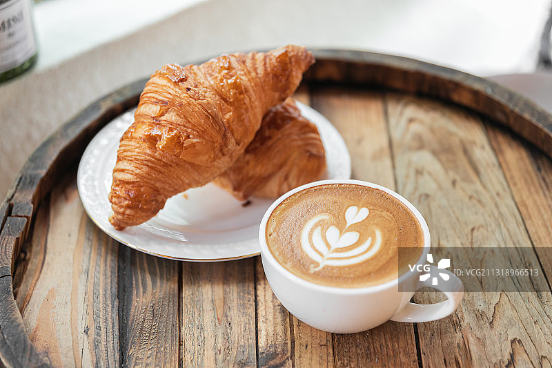 咖啡面包图片素材