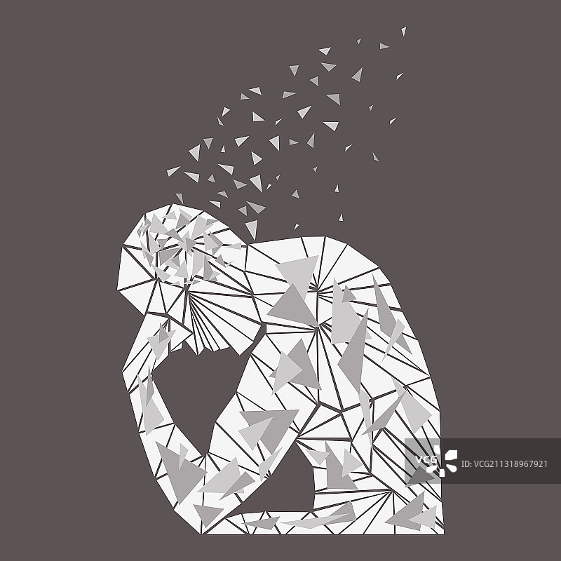 思考者剪影男人图片素材