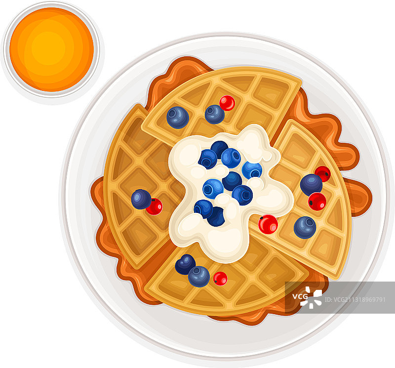 覆盆子华夫饼图片素材