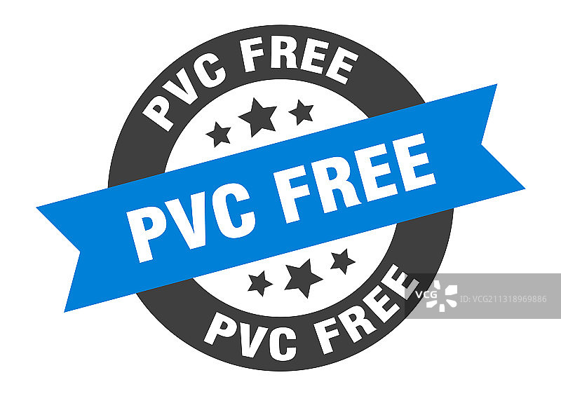PVC免费标志圆丝带贴纸隔离标签图片素材