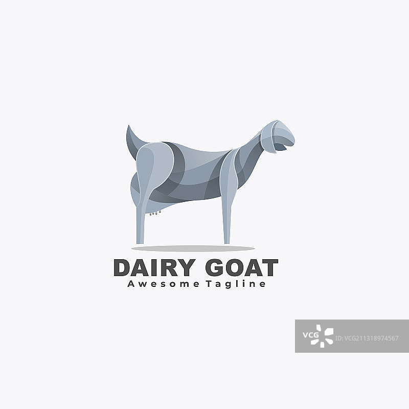 字母UMCDR标志奶羊渐变彩色图片素材