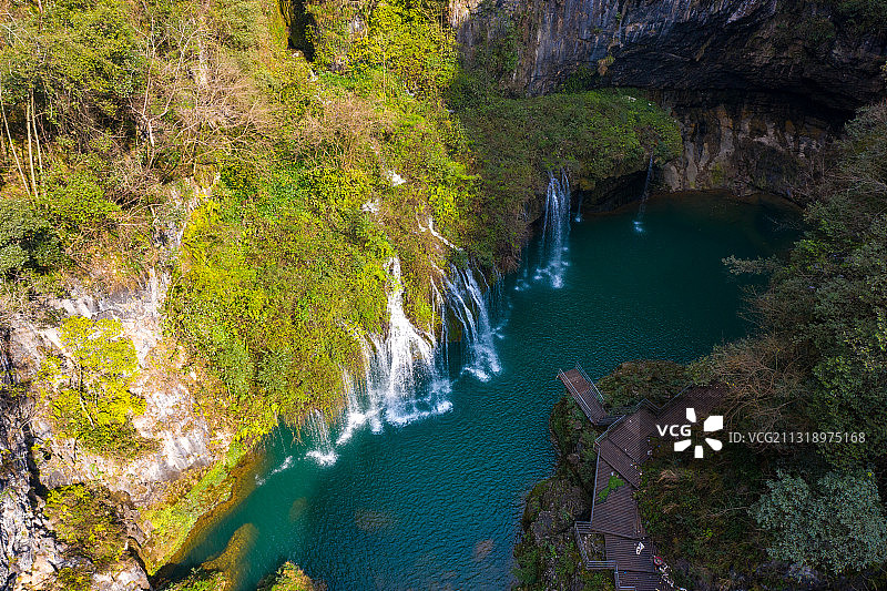 航拍湖南湘西马拉河图片素材