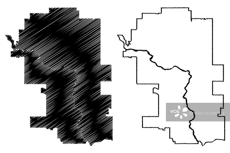 加拿大艾伯塔省卡尔加里市地图图片素材
