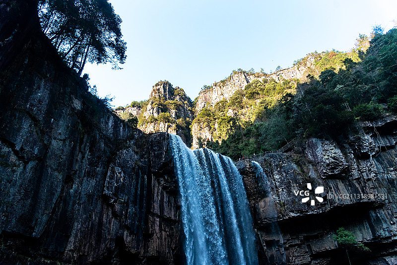 温州市文成县刘伯温故里百丈漈风景区图片素材