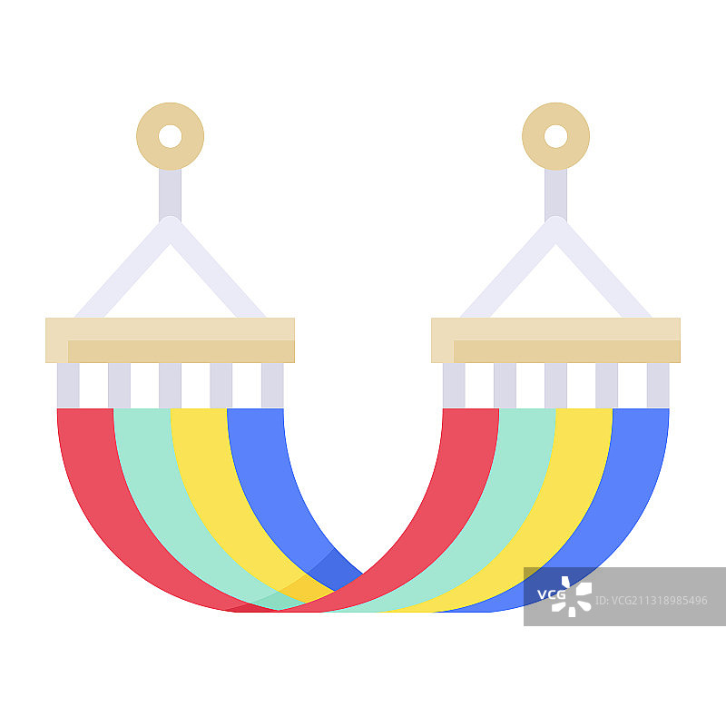 吊床图标，夏季假期相关图片素材