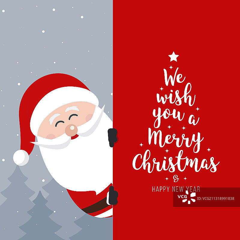 圣诞老人节日快乐标牌图片素材