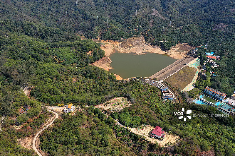 广东省东莞市樟木头镇广东观音山国家森林公园航拍图片素材