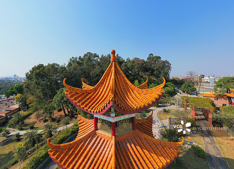 广东省东莞市常平镇司马村司马公园航拍图片素材