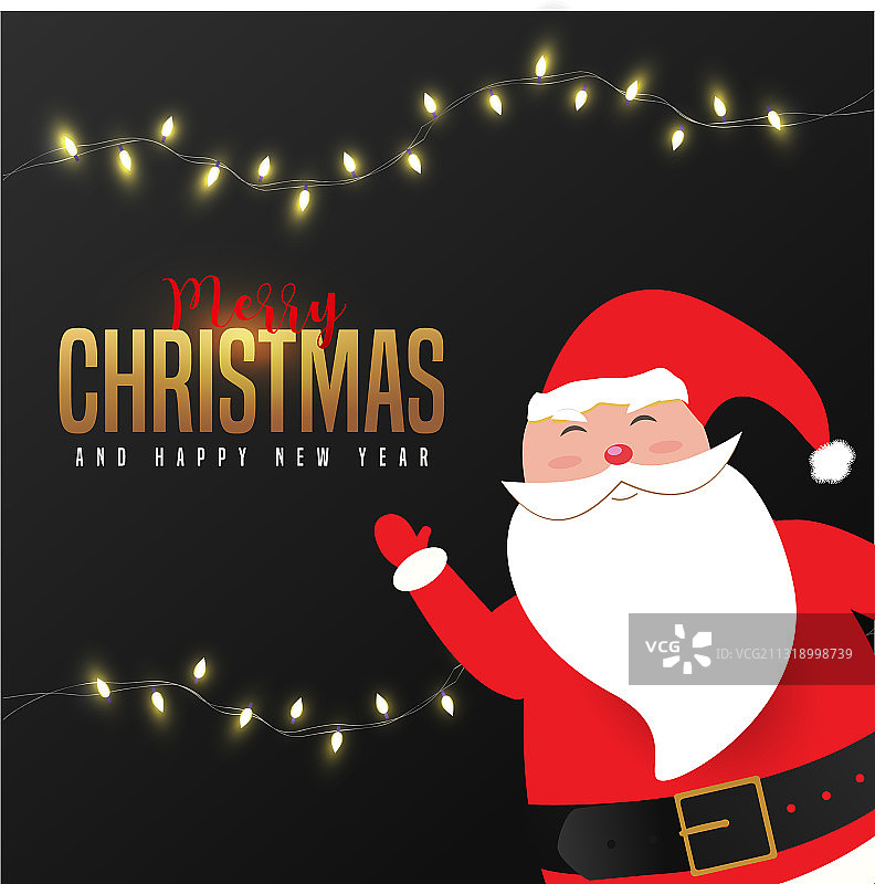 时尚的圣诞快乐新年好图片素材