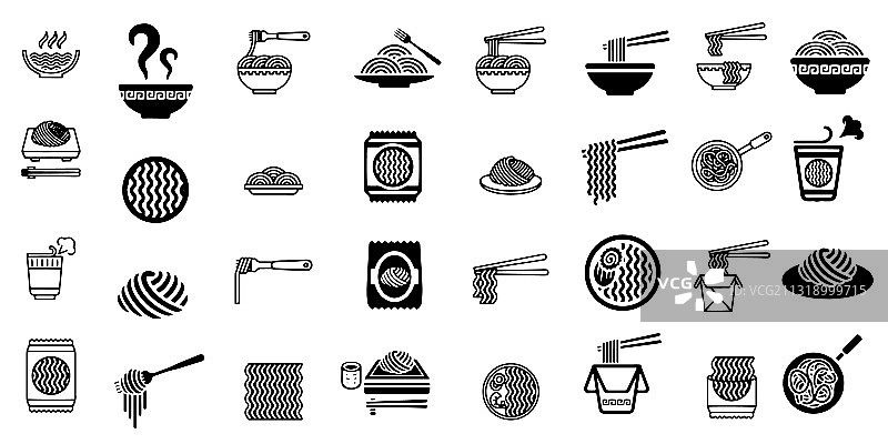 面条图标合集图片素材