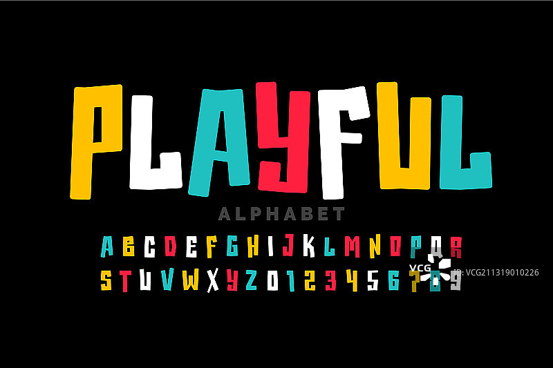 俏皮风格字体图片素材