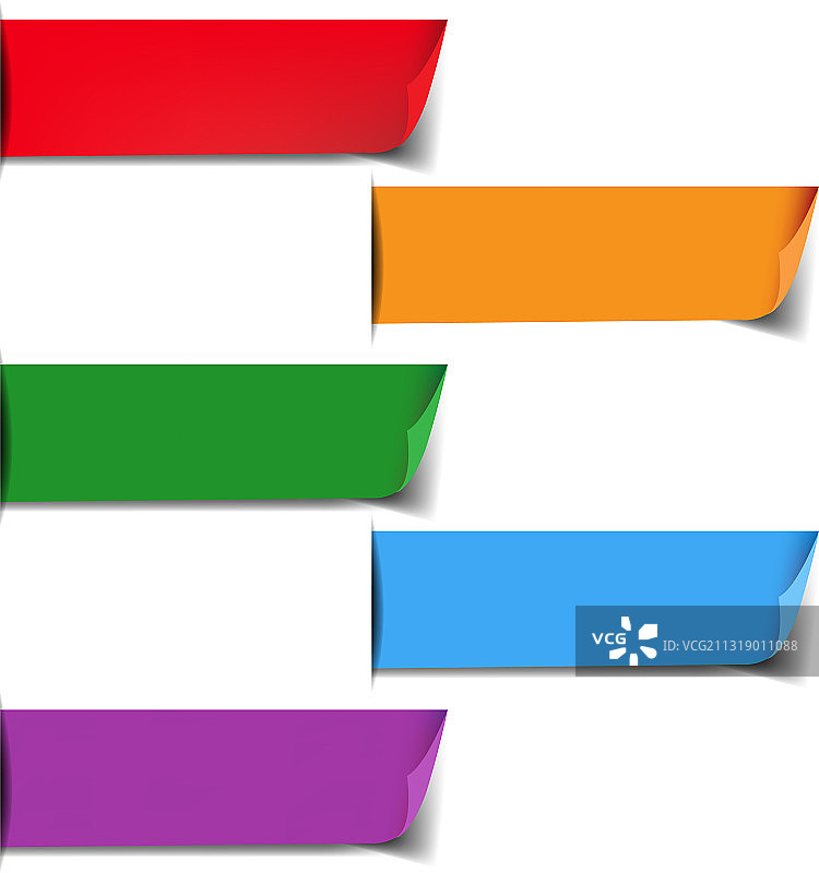 白色背景上的彩色标签图片素材