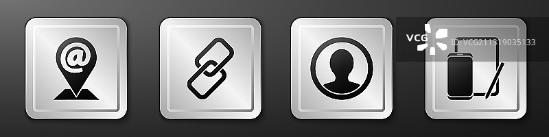 位置邮件电子邮件锁链组合图片素材