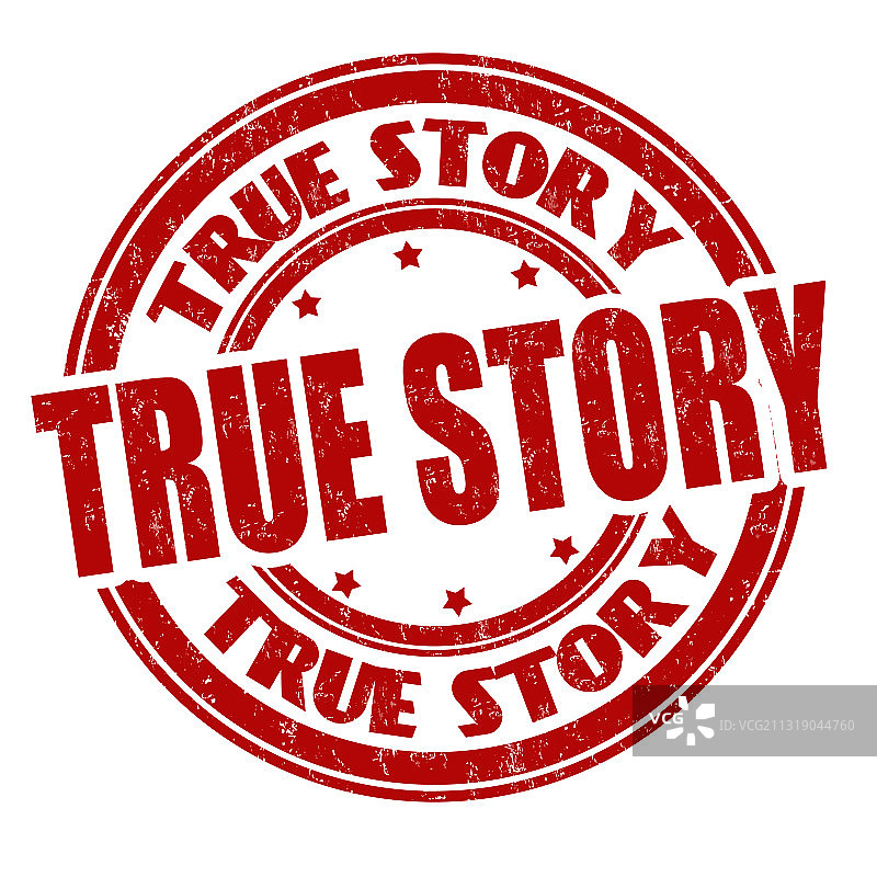 真实故事复古橡胶印章图片素材
