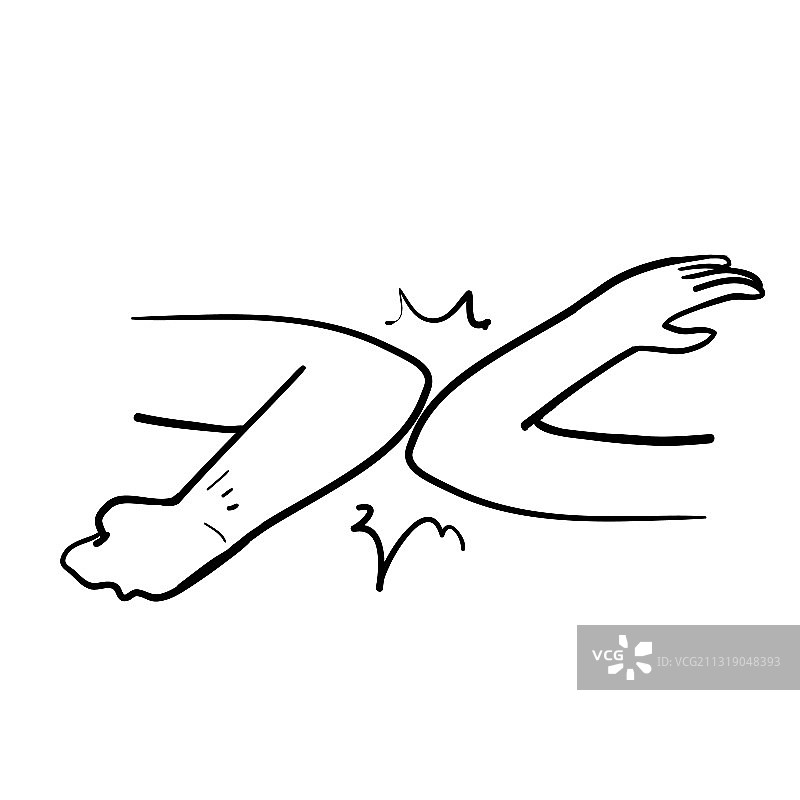 手绘涂鸦肘击图标图片素材