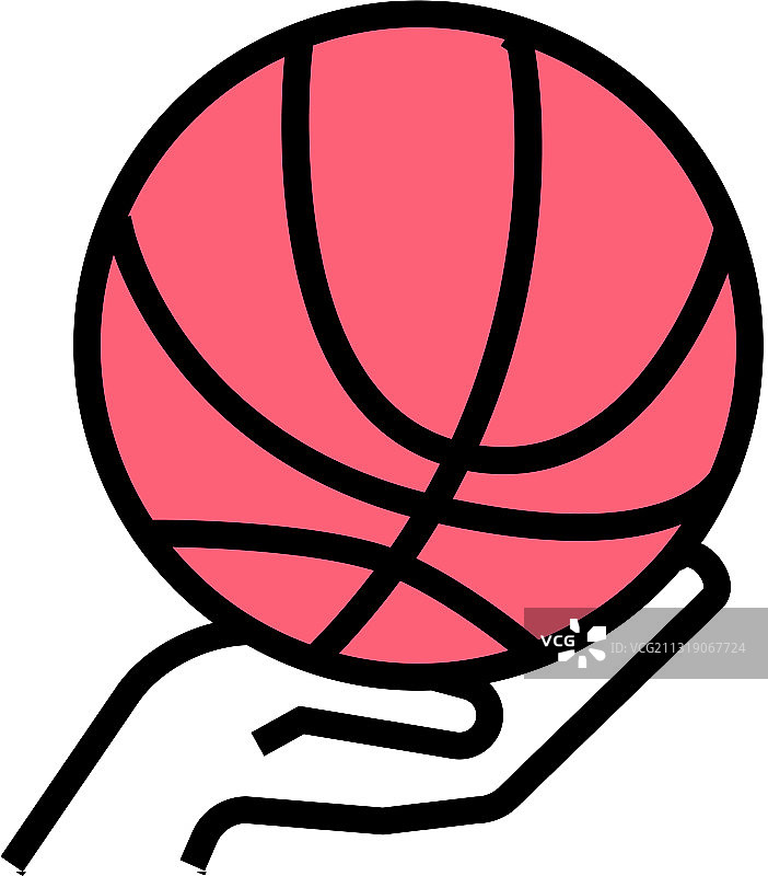 打篮球彩色图标图片素材