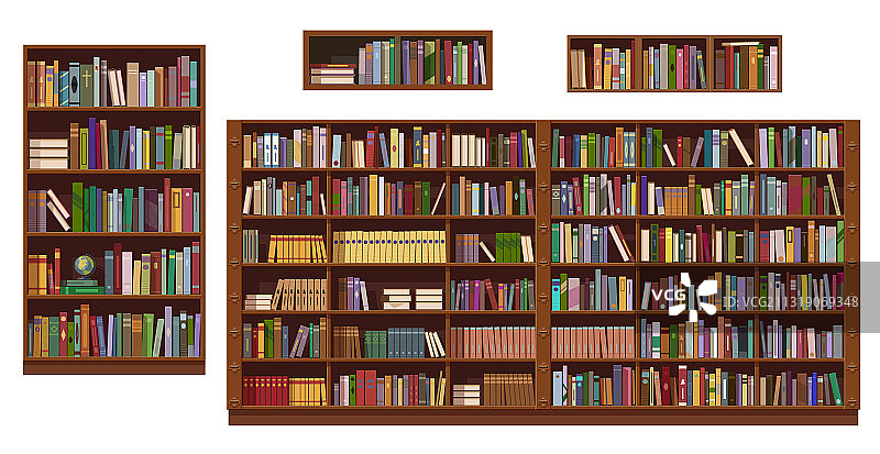 书架和书柜图书馆书店图片素材