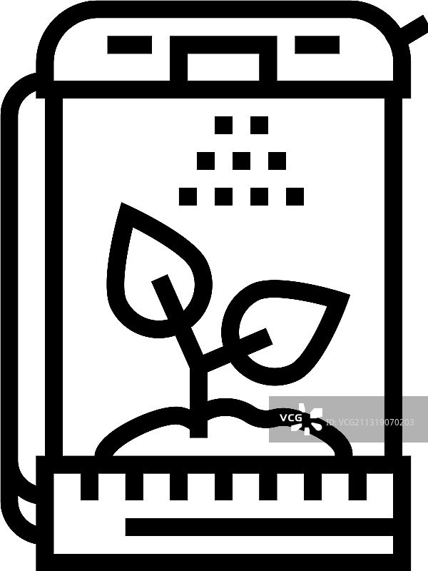 未来仓库线性图标图片素材