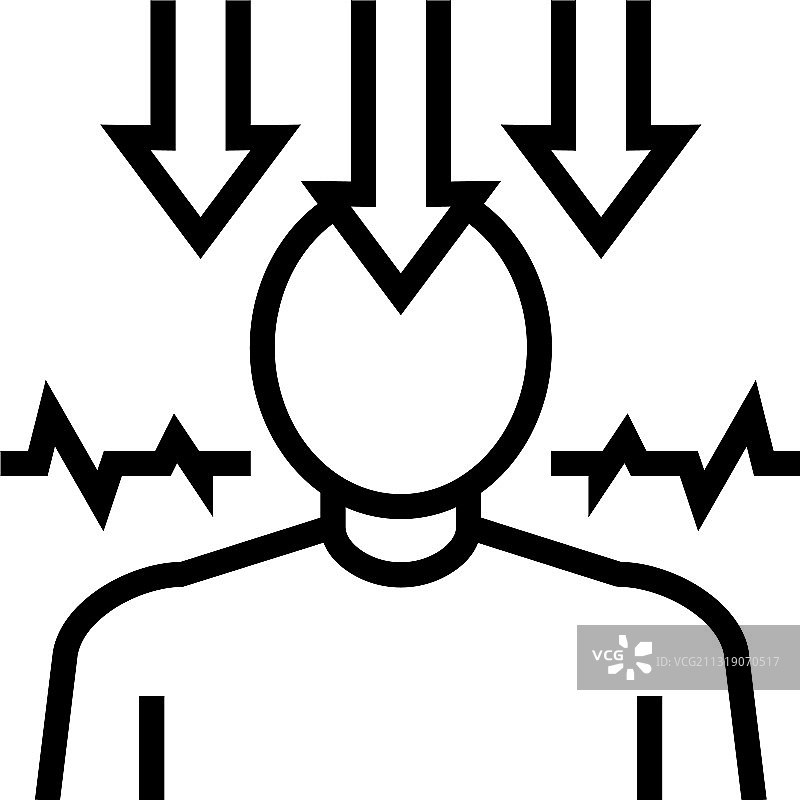 神经官能症心理疾病线性图标图片素材